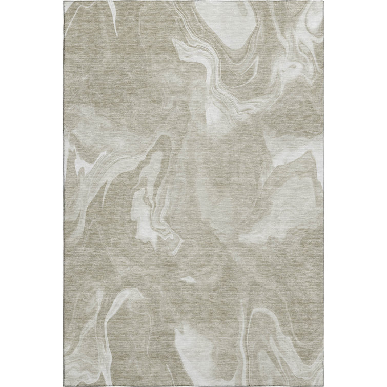 Premium Machine Washable Prisco Taupe Rug
