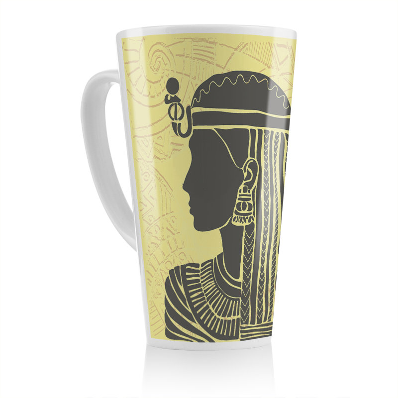 Egyptian Women On Latte Mug, Yellow