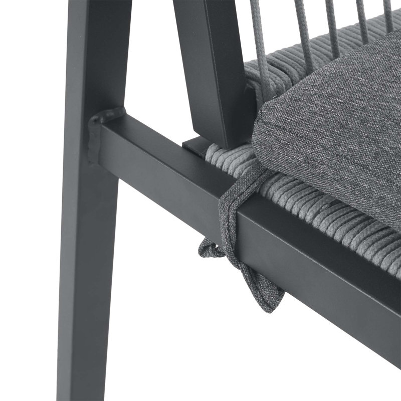 Ensemble de salle à manger d'extérieur, ensemble de 6 chaises de salle à manger en aluminium