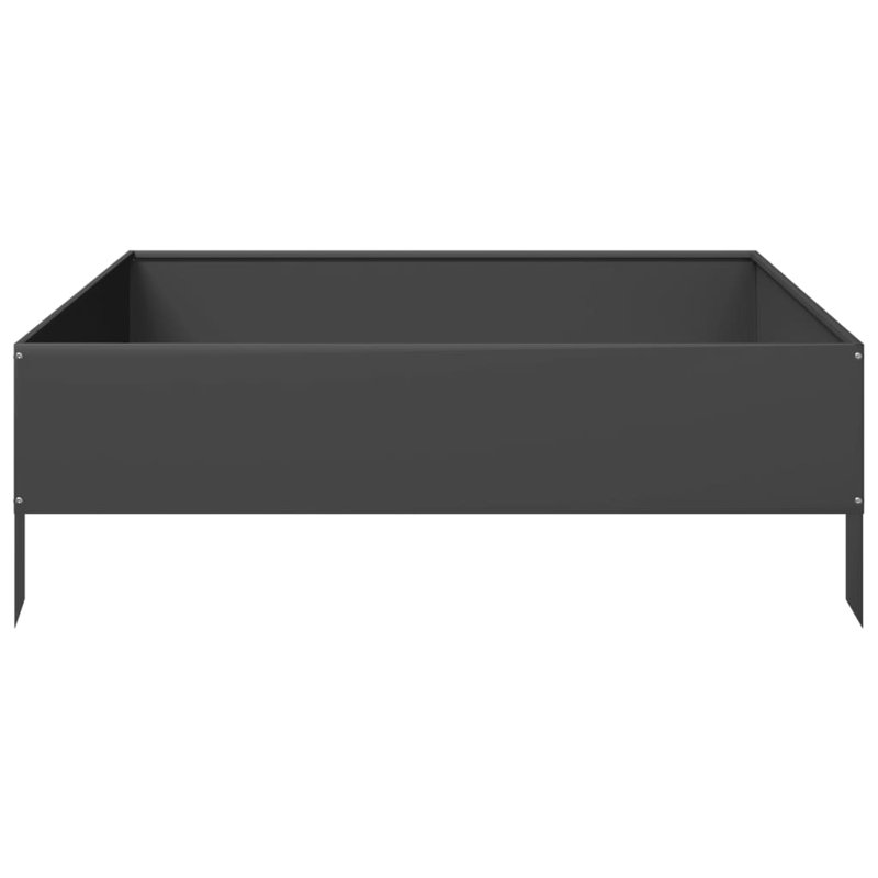 Caylub Metal Raised Garden Bed, 33.5cm H x 100cm W x 100cm D, Black