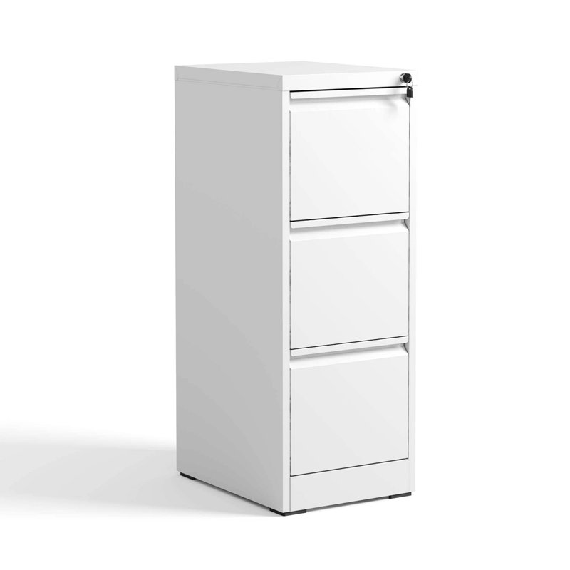 Commode d'appoint en métal Kibby, Blanc