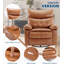 Fauteuil inclinable pivotant en cuir avec fonction chauffante et massante-1889289982
