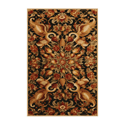 Machine Washable French Brown Area Rug