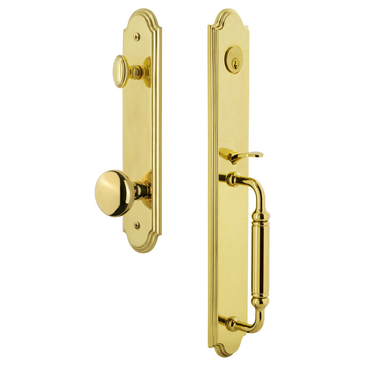 Arc One-Piece Complete Inactive Dummy Handleset with C Grip and Fifth Avenue Knob