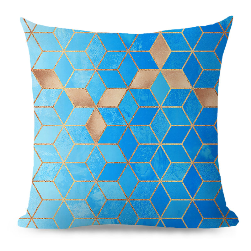 Ensemble de 2 housses de coussins décoratifs 18 po x 18 po, Bleu, Housse de coussin seulement - sans coussin