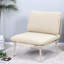 Fauteuil de patio modulaire sans accoudoirs, coussin de 10 cm, structure en acier, siège moderne
