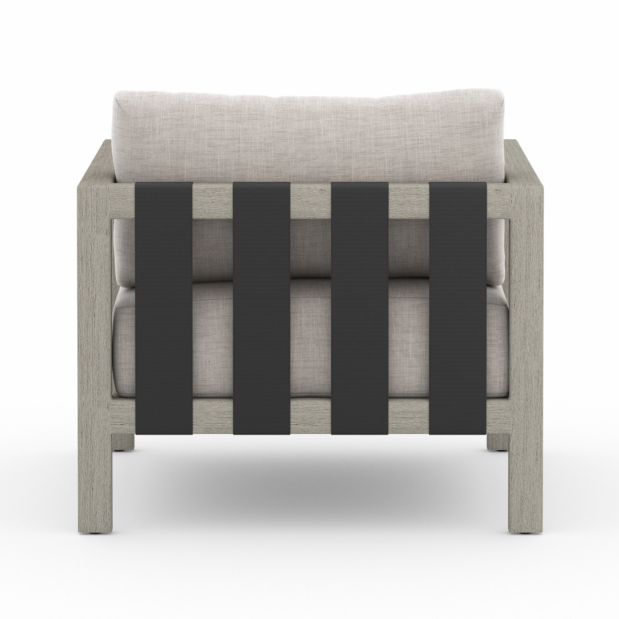 Rosita Teak Outdoor Lounge Chair, Weathered Gray, Charcoal