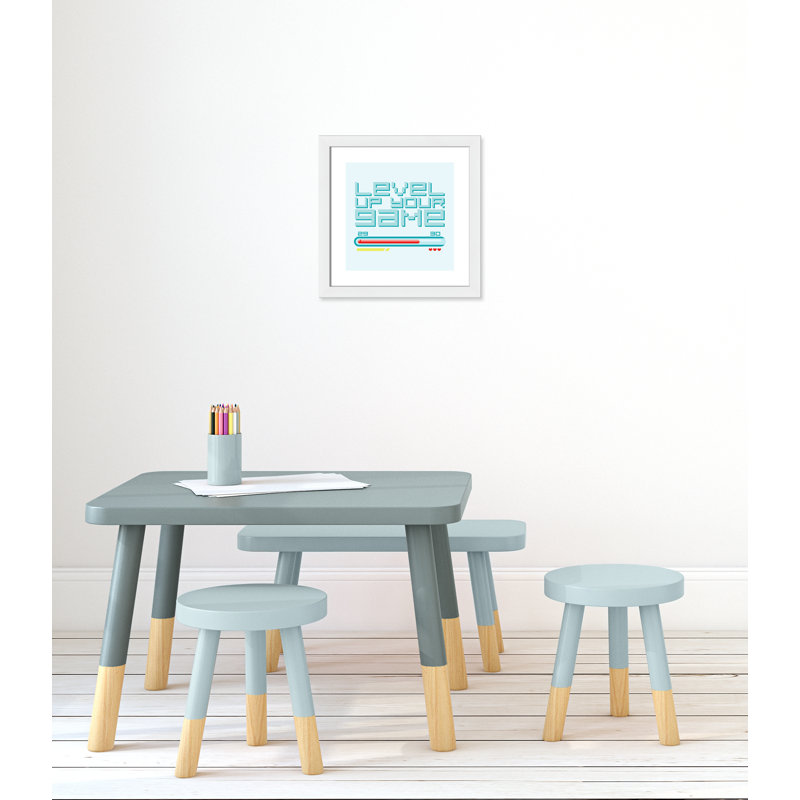 Niveau supérieur, art encadré, H 16 po x l 16 po x P 0,63 po, Cadre blanc