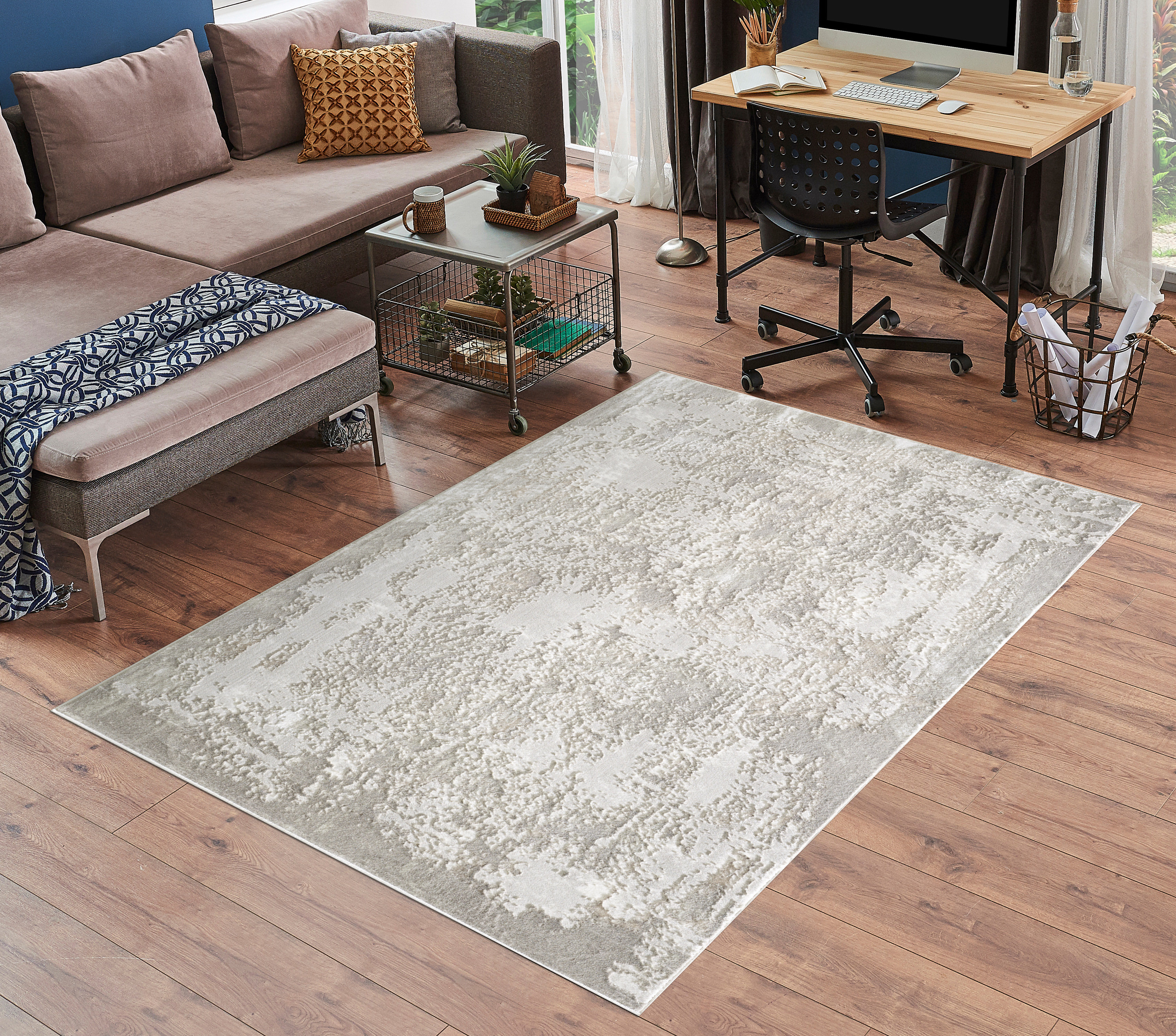 Foster City Abstract Machine Woven Area Rug