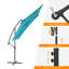 Parasol déporté Swind de 2,5 m avec manivelle, parasol extérieur toutes saisons pour terrasse, jardin et cour.-365364959