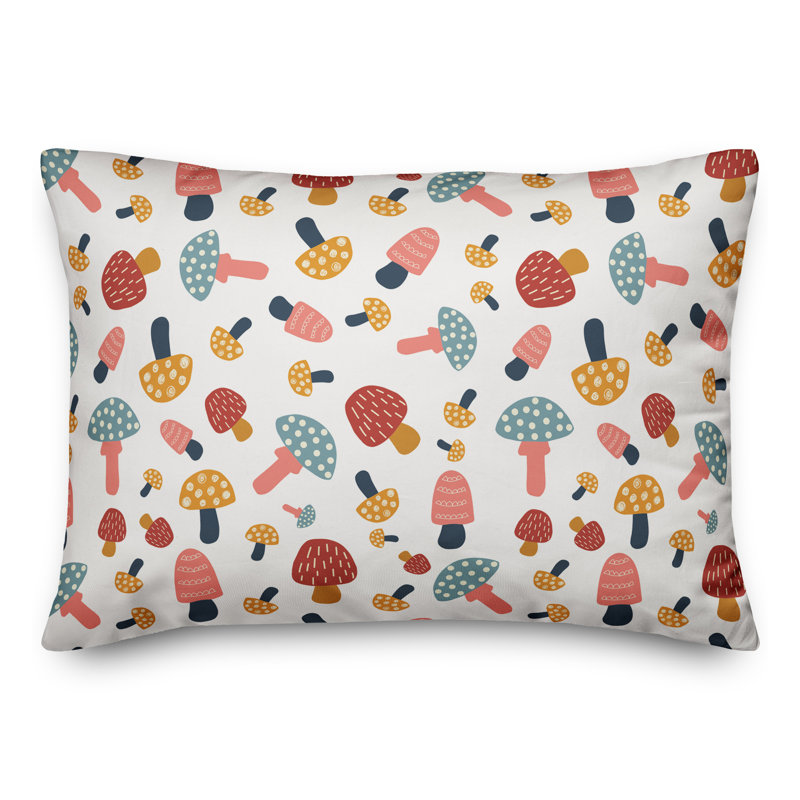  Cute Mushroom Rectangular Pillow Cover & Insert