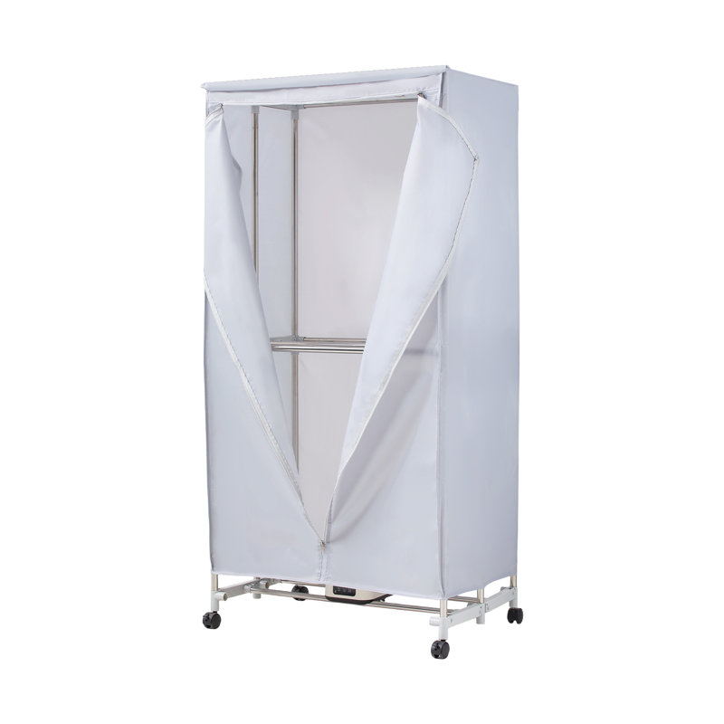 Fabric, Stainless Steel Foldable X-Frame Drying Rack, White