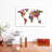 World Map Hearts Multicolor by Michael Tompsett - Print on Canvas-1117362211-1160843256-1117362213