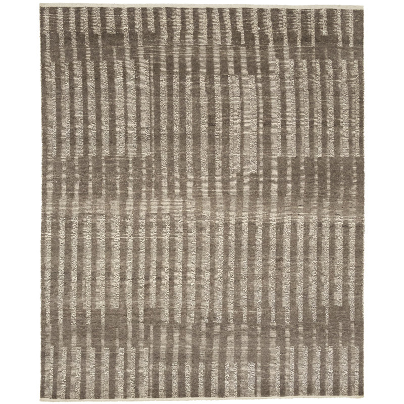 Brown Modern 8X10 Oriental Area Rug