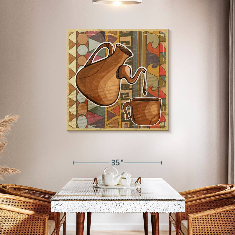 Yarlin Tribal Coffee, 39" H x 39" W