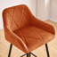 Lovington 71cm Velvet Bar Stools with Armrest-977088155
