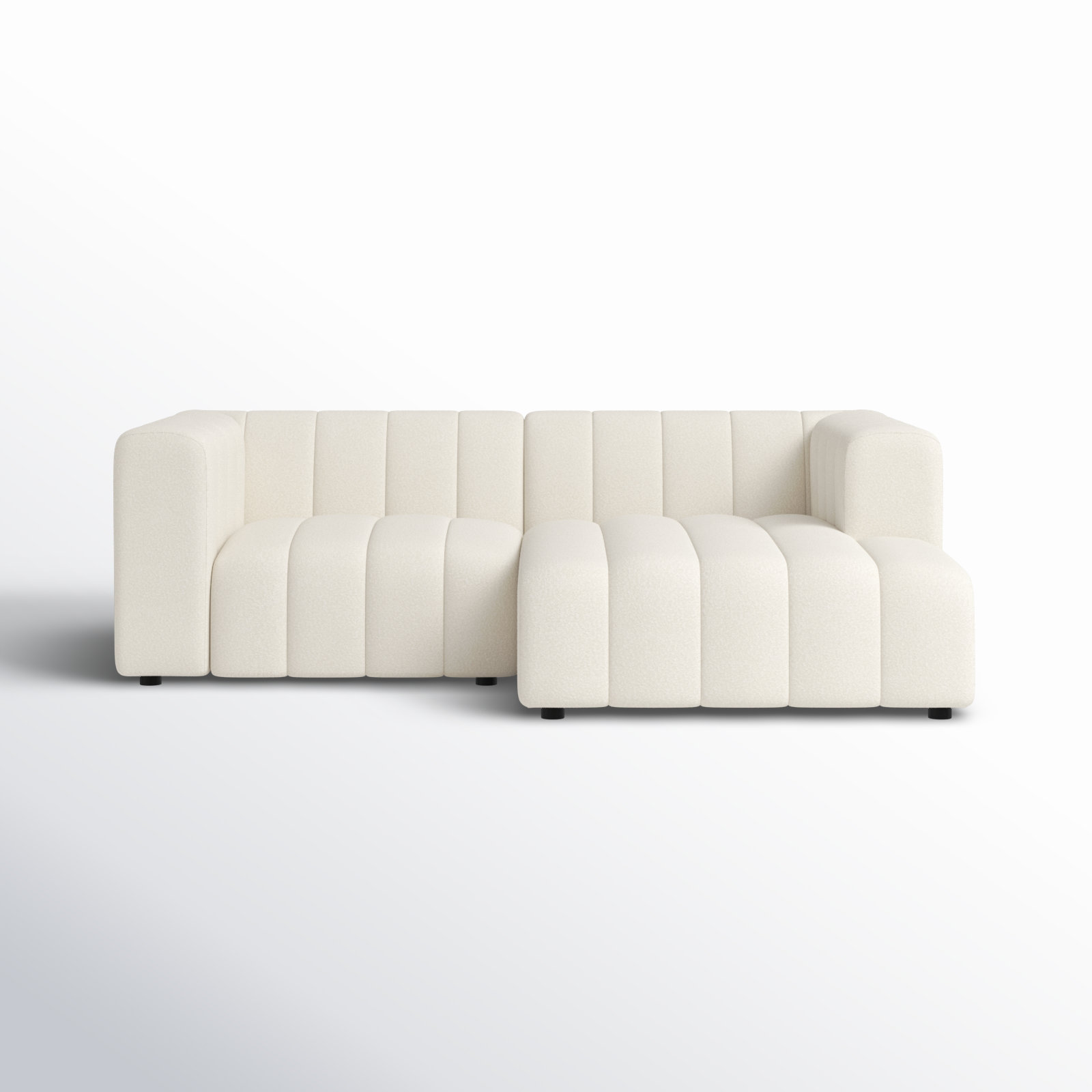 Bowry Sofa and Chaise, Right Hand Facing, Fayette Cloud Polyester Blend
