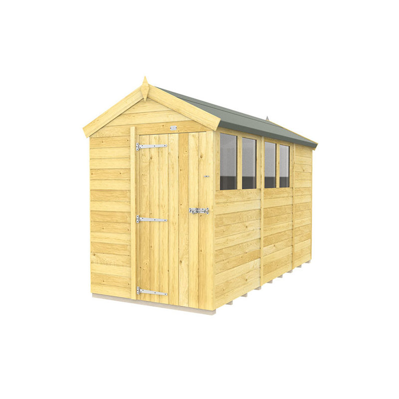 5ft x 11ft Apex Shed - Single Door with Windows