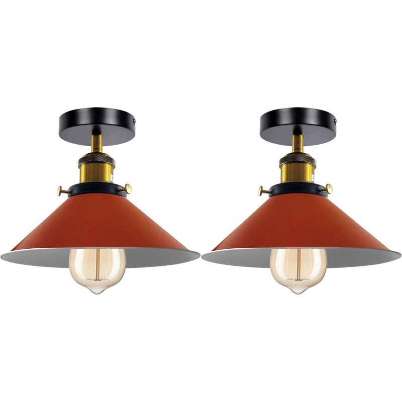 Semi Flush Mount, Orange