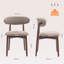  Solid Wood Upholstered Dining Chair - Ergonomic Curved Back, Comfort Fabric-1965475786