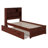 Brevyn Solid Wood Bookcase Storage Platform Bed with Footboard & Roll Out Trundle-213563538-138842638