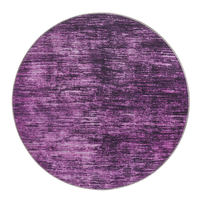 Tapis à poils longs en microfibre Monkton Combe, Rond 3 pi 6 po