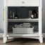 Meuble-lavabo moderne 27,8 po avec surface peinte, meuble-lavabo autoportant Mid-Century avec rangement, meuble-lavabo haut de gamme avec tiroirs et poignées en métal-918139535