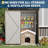 5x3FT Multi‑Use Outdoor Storage Shed, Lockable Galvanized Steel Shed with Sloping Roof for Backyard, Patio-122877645