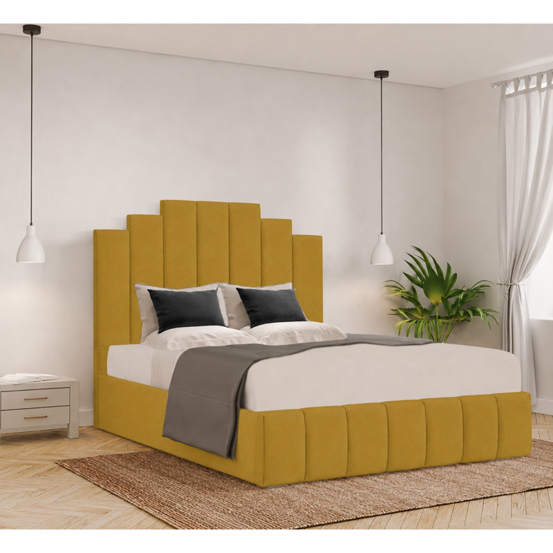 Balzhan Upholstered Ottoman Storage Bed, Small Double (4'), Turmeric