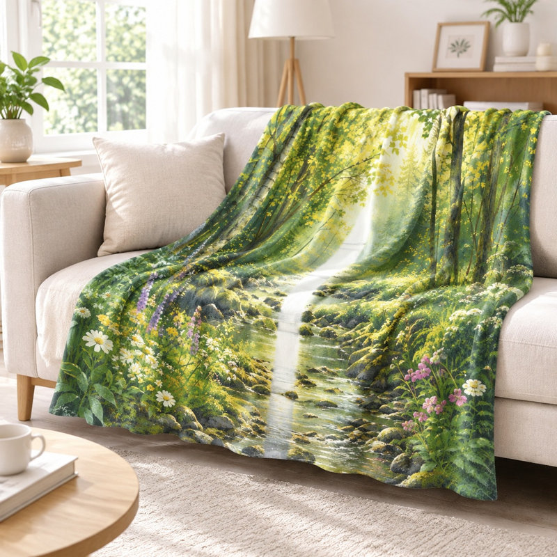 Coussin Forest Stream, L 40 po x l 30 po