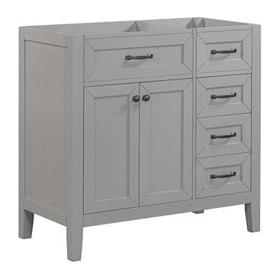 Meuble-lavabo de salle de bain sans lavabo, base d'armoire seulement, armoire de salle de bain avec tiroirs