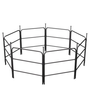 Folding Portable Outdoor Livestock Fence Horse Corral Pen, Heavy Duty Animal Barrier for Small Horses, Cows, Sheep, Llamas, Medium Animals, Ideal for Lawn, Camping, Courtyard & Pasture