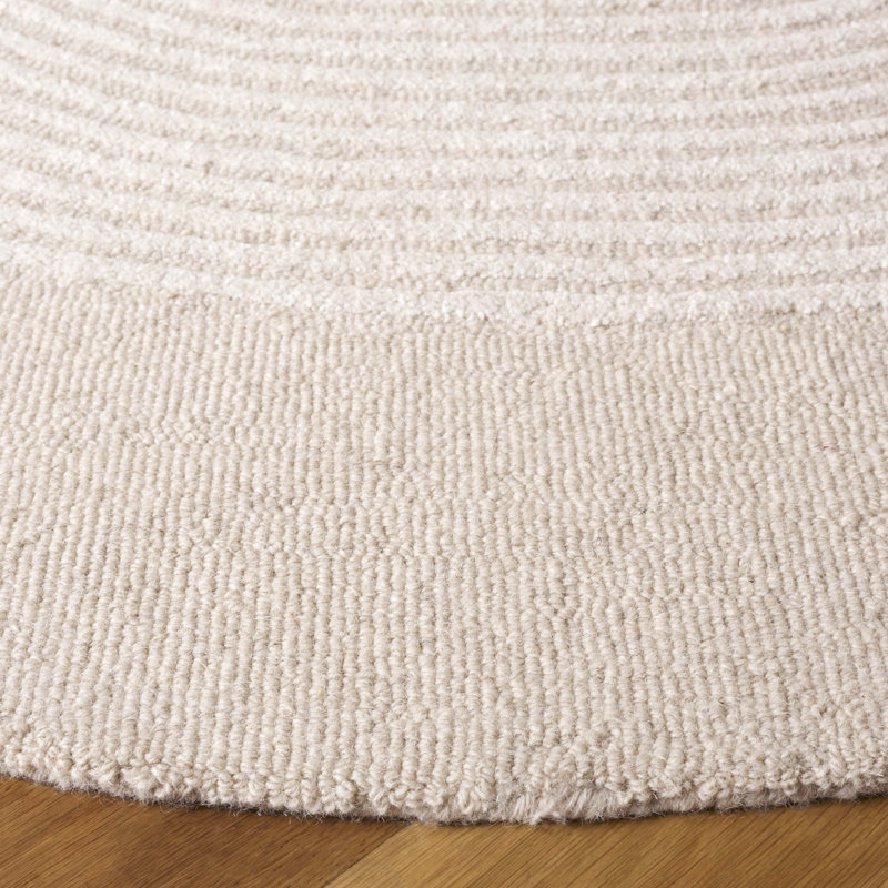 Orion Ebony Hand Tufted Wool Pile Rug, Round 6'
