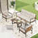 Berklee 4-Piece Aluminum Wicker Patio Conversation Set With 3-Seat Sofa, Coffee Table And Light Gray Cushions