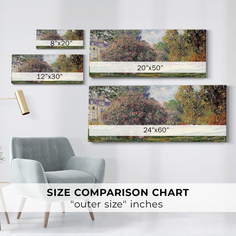 «The Park» par Monet, reproduction sur toile, H 8 po x l 20 po x P 1,5 po