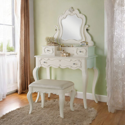 Bureau de coiffeuse avec miroir Saffold