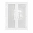 Porte française en verre givré 1-Lite de 60 po x 80 po avec charnières argentées, plaque de porte en verre d'intimité, porte intérieure française comme porte de garde-manger, porte de chambre à coucher, porte de buanderie, portes de placard, portes de chambre, loquet et poignée de porte inclus