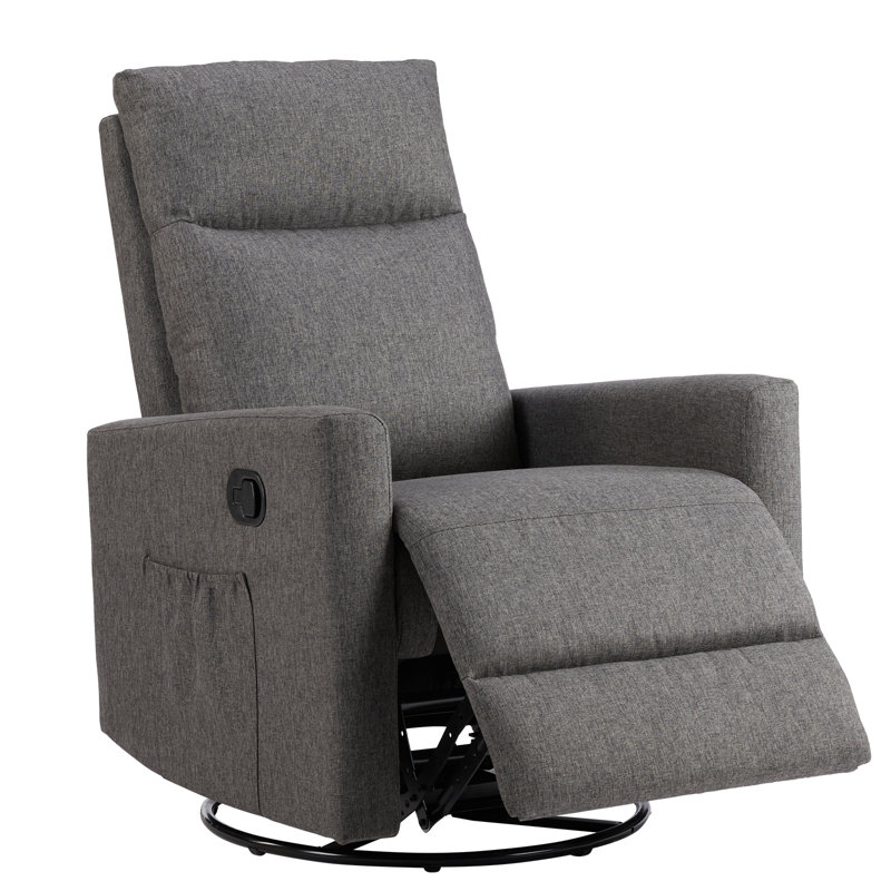 Ebern Designs 3-Position Manual Recliner with Side Pockets , Gray