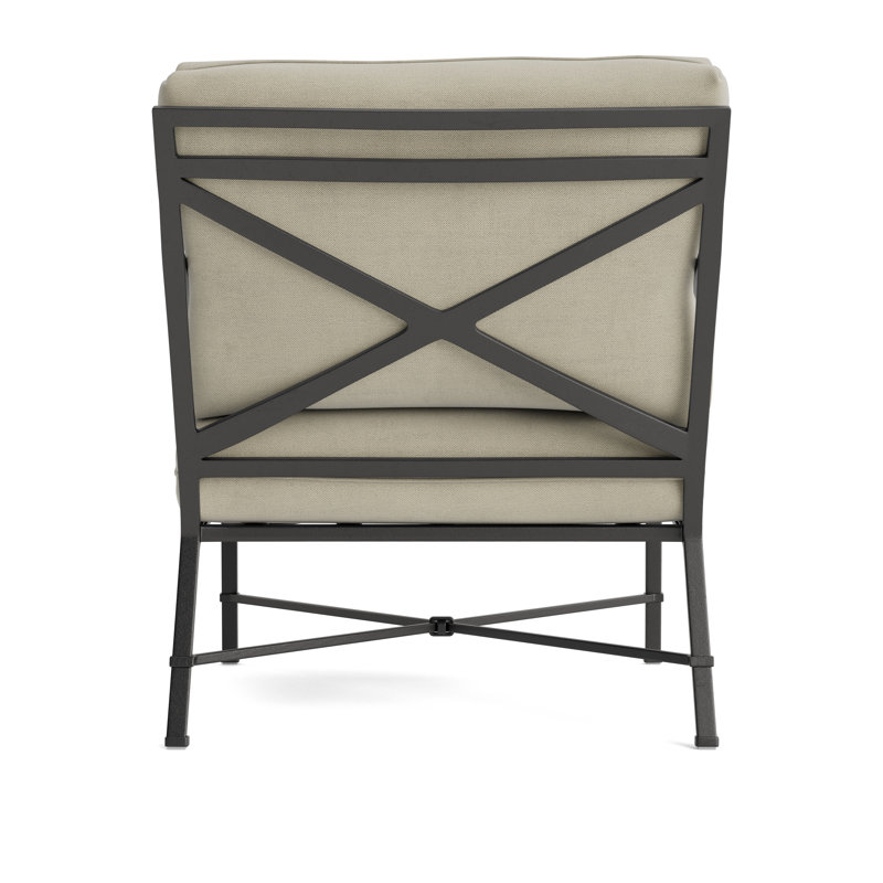 Venetian Outdoor Lounge Chair, Fusion Dove, Textured Pewter