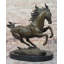Sculpture de cheval Milo élevant un bronze - étalon majestueux sur base de marbre