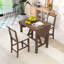 Ensemble de salle à manger à hauteur de comptoir 3 pièces Shilonda, table en bois avec 2 chaises rembourrées en lin-563609010-563609011