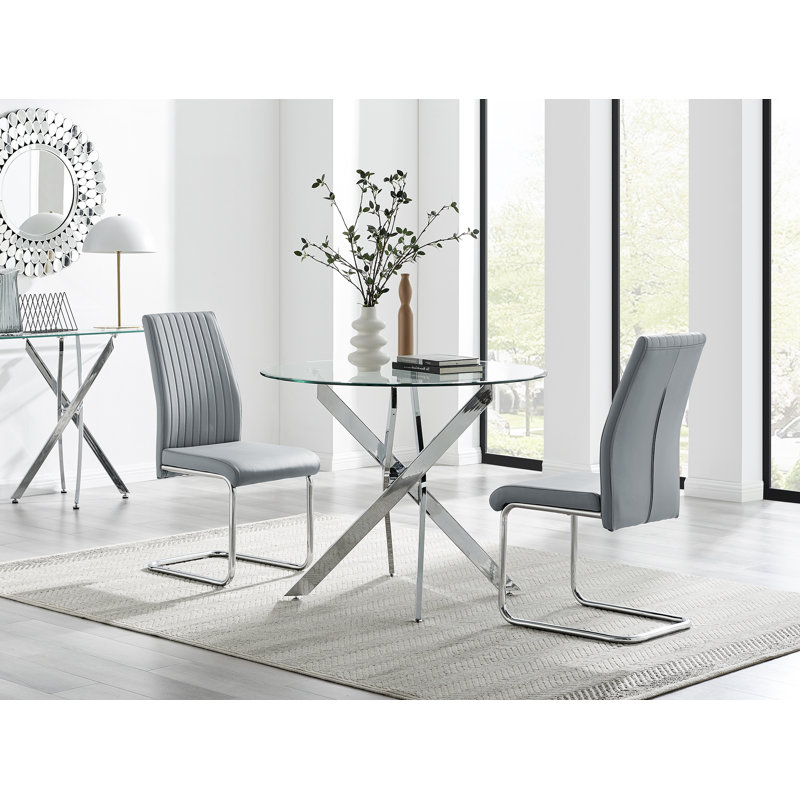 Chowchilla 2 - Person Dining Set, Grey