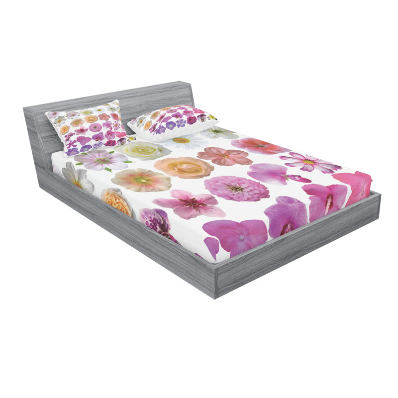 Microfiber Sheet Set, Queen Sheet Set with Fitted Sheet