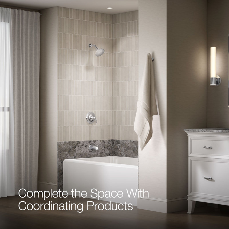 Forte Rite-Temp Bath And Shower Trim With Npt Spout And 1.75 Gpm Showerhead, Polished Chrome