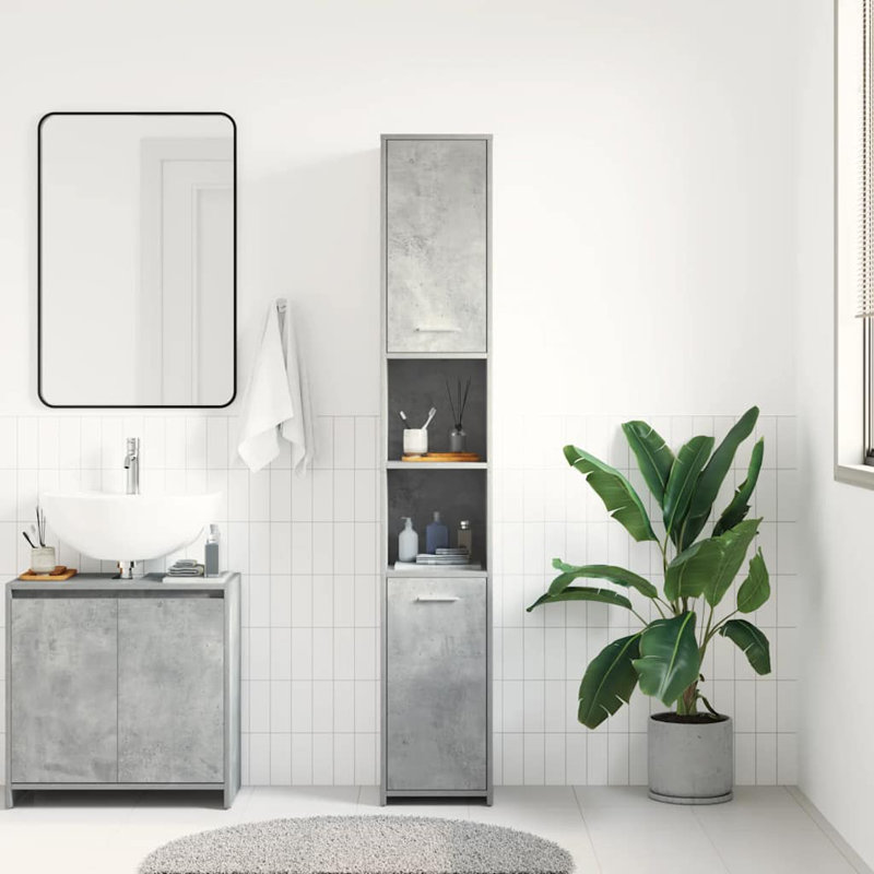 Lutrica Bathroom Cabinet, Concrete Grey