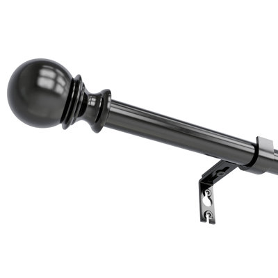 Danikah 1 Inch Curtain Rod Heavy Duty Adjustable Drapery Rods with Ball Finials