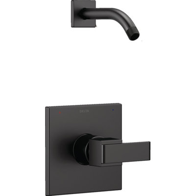 Ensemble de garniture de douche à fonction unique Ara 14 Series, noir mat (valve et pomme de douche non incluses)
