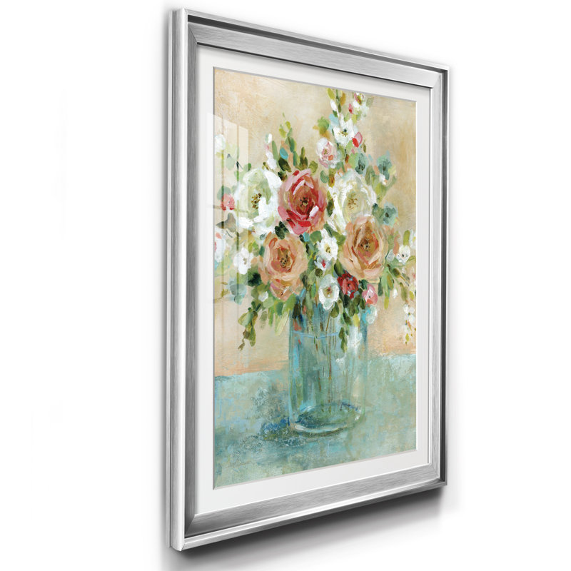 Sun Drenched Arrangements - Cadre photo, reproduction d'art sur papier, H 18,5 po x l 24,5 po x P 1,5 po, Argent