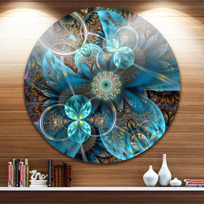 Fractal Blue Flowers - Floral Art Canvas Print