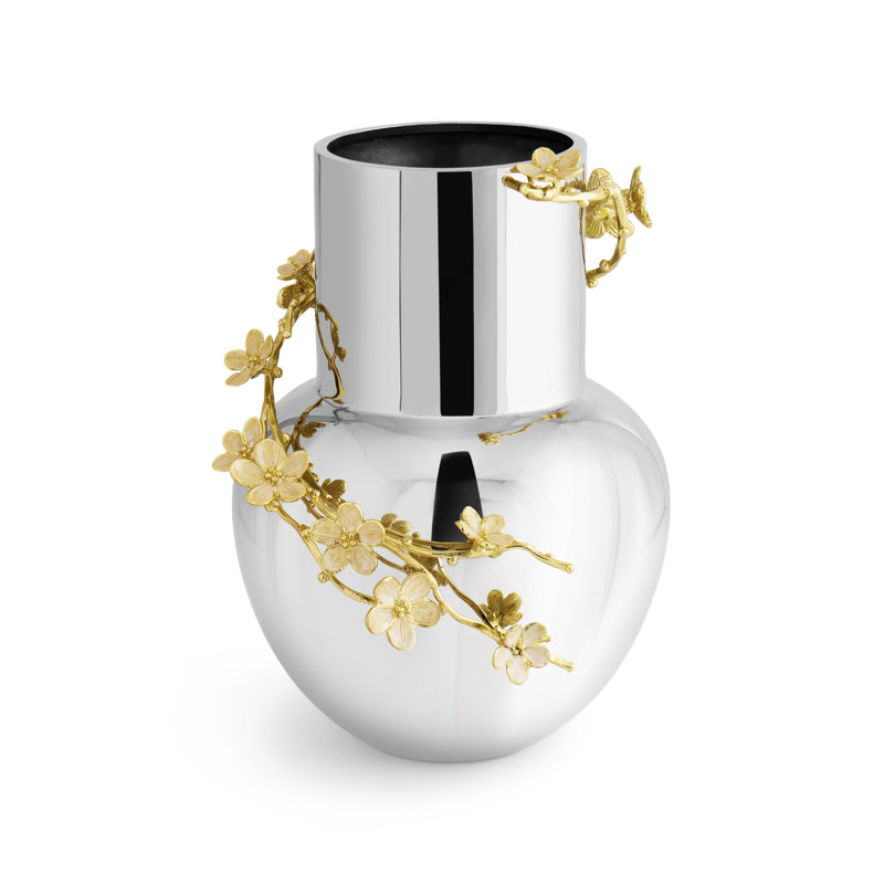 Cherry Blossom Stainless Steel/Brass Vase